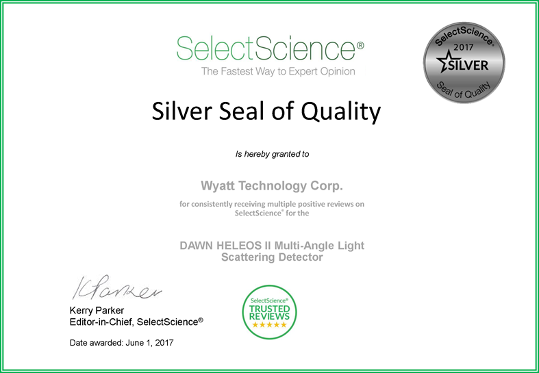 Silver Seal of Quality Awarded for DAWN™