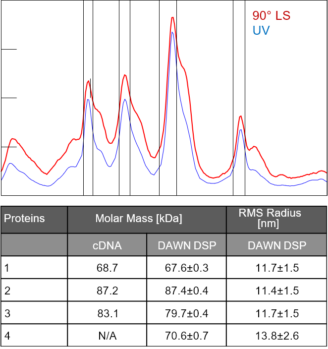 Wheat gluten RPC-MALS with table of results